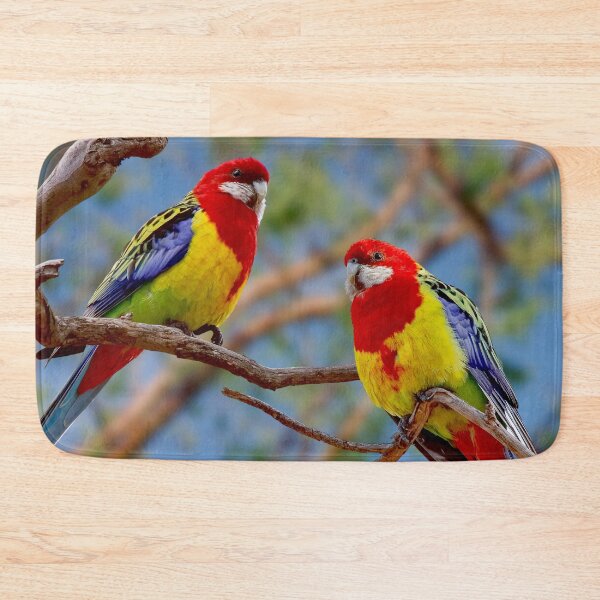Item preview, Beautiful Eastern Rosella pair, Platycercus eximius, White Cheeked Rosella designed and sold by Orianah.