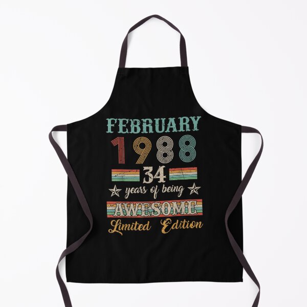 Item preview, 34 Years Old 34th Birthday Decoration Vintage February 1988 designed and sold by vergielx.