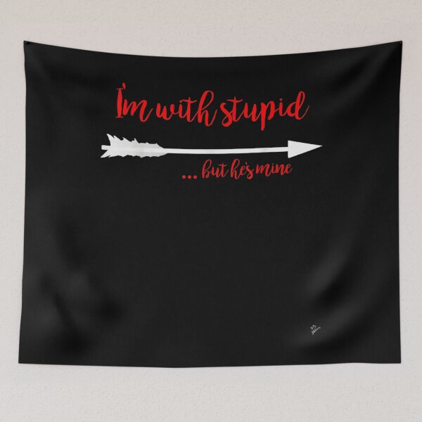 Item preview, Im With Stupid But He Is Mine Funny Valentine's Day  designed and sold by vergielx.