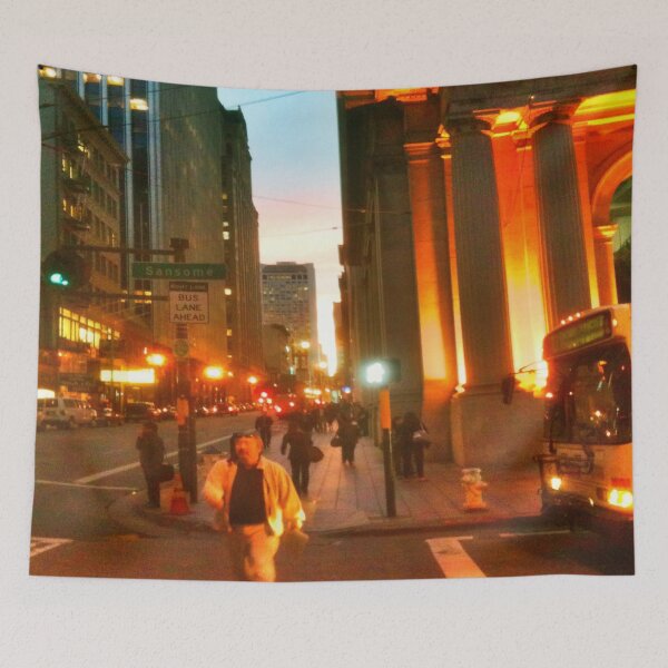 Item preview, San Francisco Night Time Financial District Street Scene Photograph designed and sold by JTony.