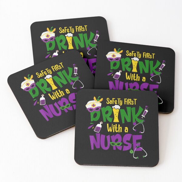 Item preview, Safety First Drink With A Nurse Medical Mardi Gras Carnival  designed and sold by vergielx.