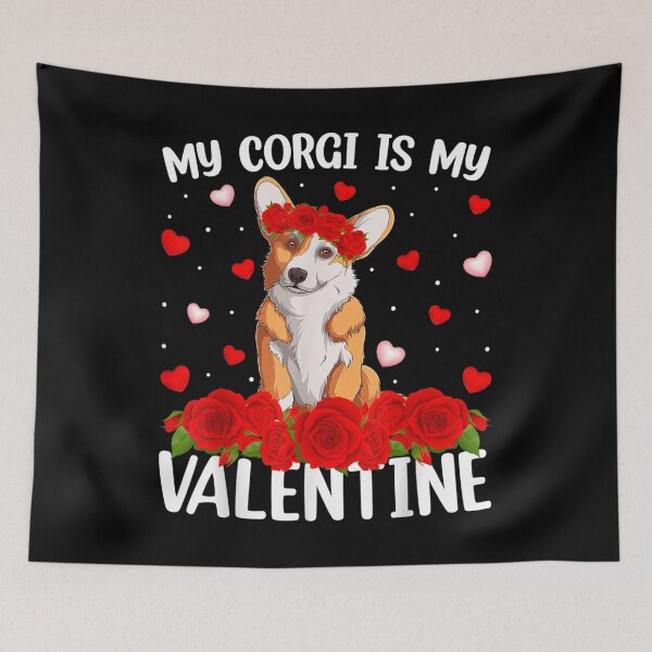 Item preview, Corgi Dog Lover Red Rose Flower Corgi Valentine's Day  designed and sold by vergielx.