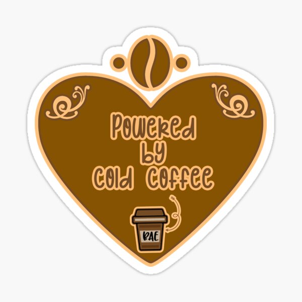 powered by iced coffee sticker, gifts for coffee lovers, coffee gifts, –  The Vinyl Rose