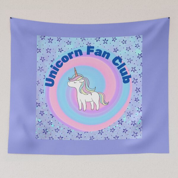 Item preview, Starry Background Unicorn With Circular Pattern Iridescent Blue Background designed and sold by debmund.