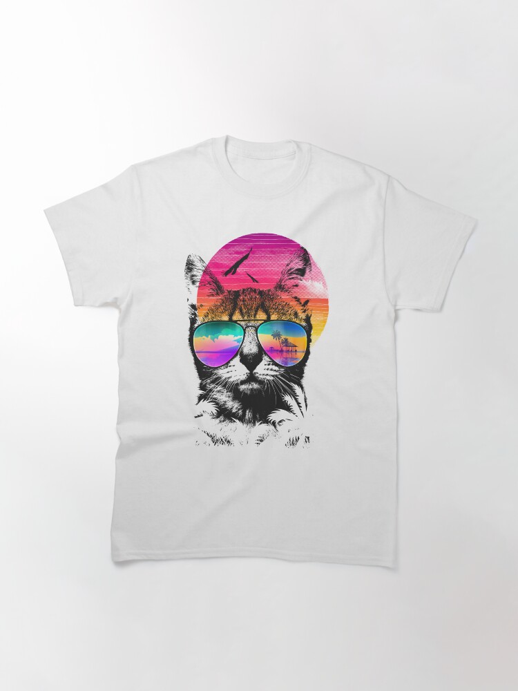 Thumbnail 3 of 7, Classic T-Shirt, Summer Cat designed and sold by clingcling.