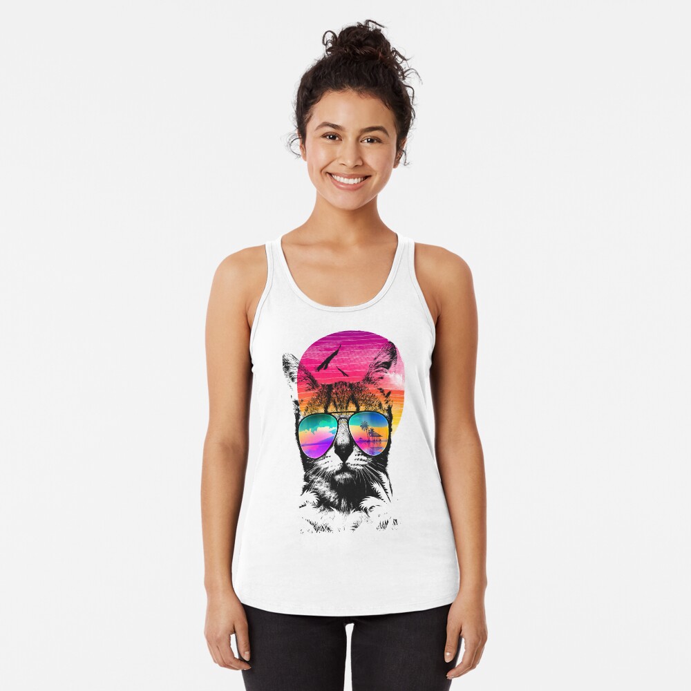 Summer Cat Racerback Tank Top