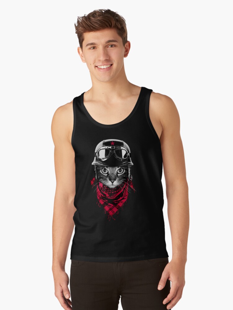 Thumbnail 1 of 3, Tank Top, Adventurer Cat designed and sold by clingcling.