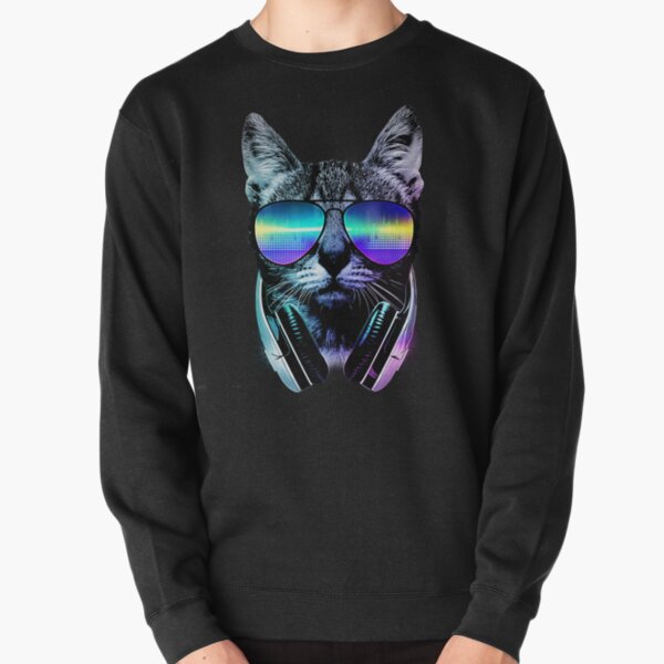 Music Lover Cat Pullover Sweatshirt