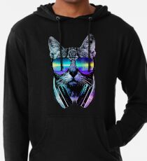 Music Lover Cat Lightweight Hoodie