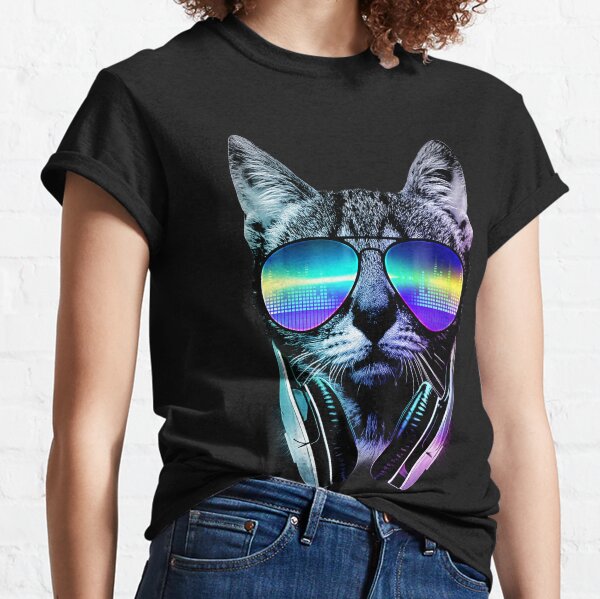 Music Lover Cat T-shirt classique