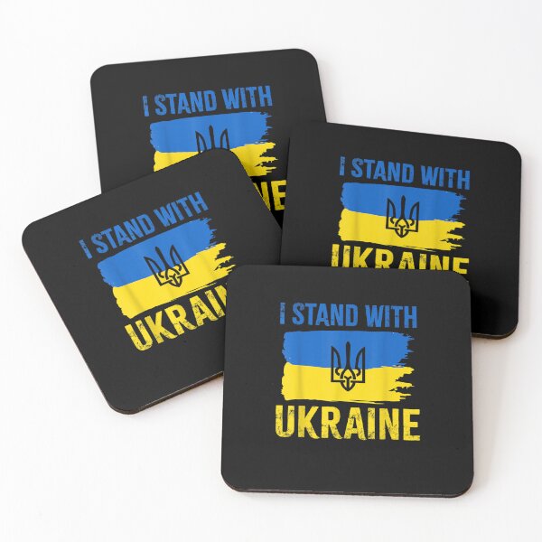 Item preview, I Stand With Ukraine Support UKRAINE Ukrainian American Flag designed and sold by Tickeeeen.