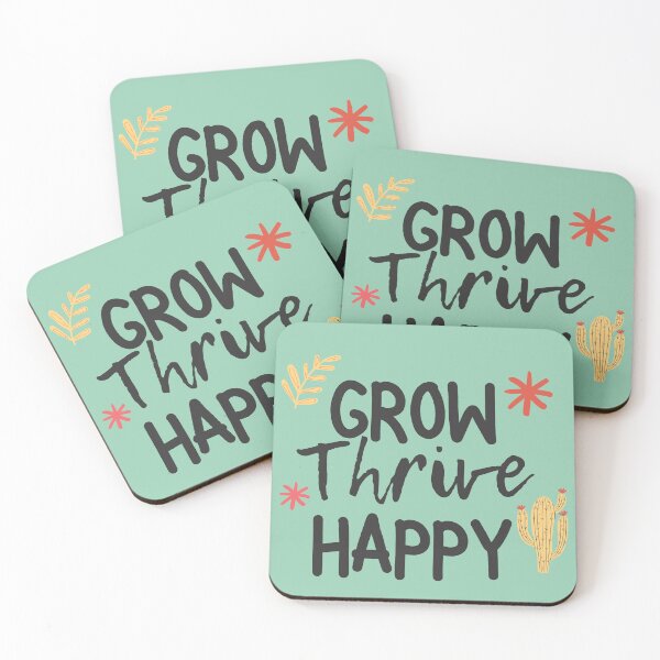 Artikelvorschau, Grow Thrive Happy, inspirierendes Geschenk entworfen und verkauft von calalassy.