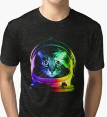 Astronaut Cat Tri-blend T-Shirt