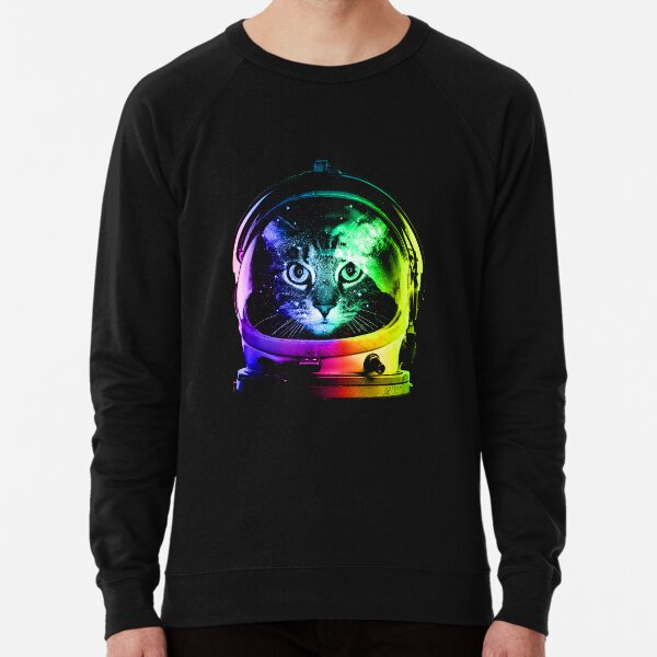 Astronaut Cat Leichter Pullover