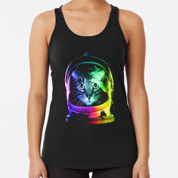 Astronaut Cat Racerback Tank Top