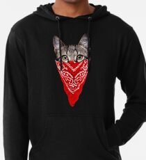 Gangster Katze Leichter Hoodie