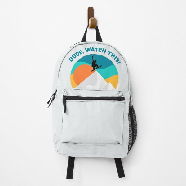 Item preview, Dude Watch This | Funny Snowboarding Saying designed and sold by mschubbybunny.