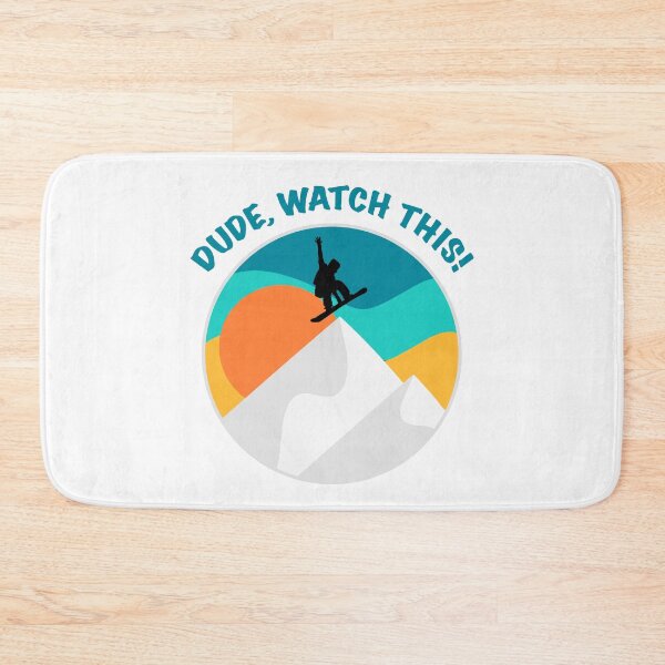 Item preview, Dude Watch This | Funny Snowboarding Saying designed and sold by mschubbybunny.