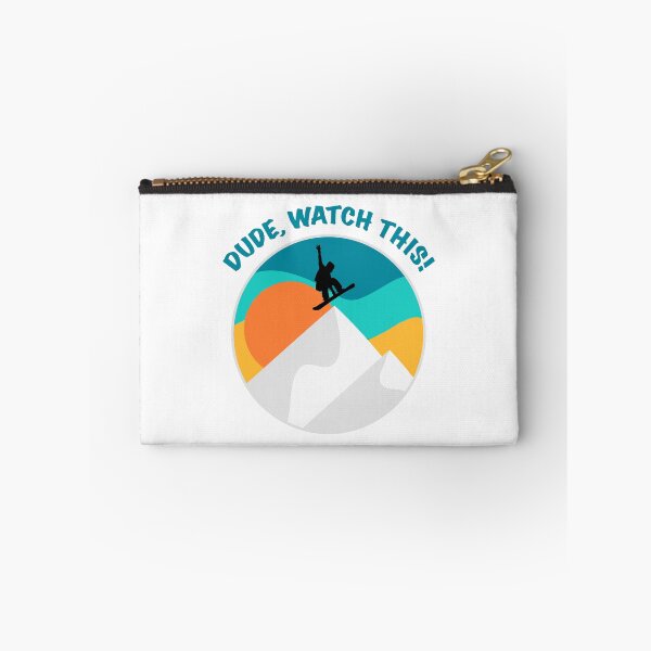 Item preview, Dude Watch This | Funny Snowboarding Saying designed and sold by mschubbybunny.