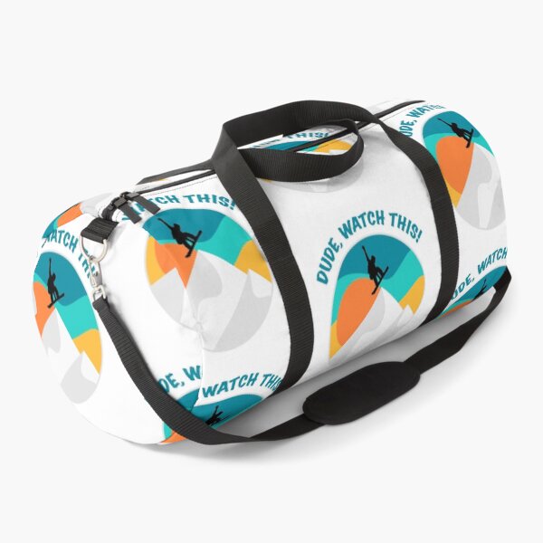 Item preview, Dude Watch This | Funny Snowboarding Saying designed and sold by mschubbybunny.