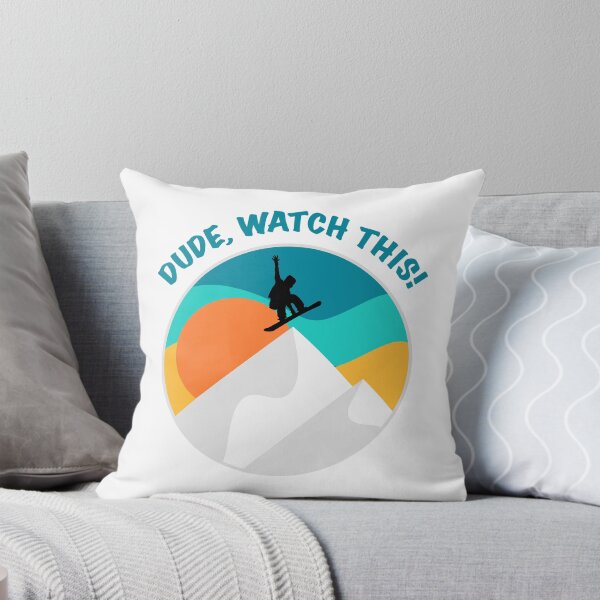 Item preview, Dude Watch This | Funny Snowboarding Saying designed and sold by mschubbybunny.