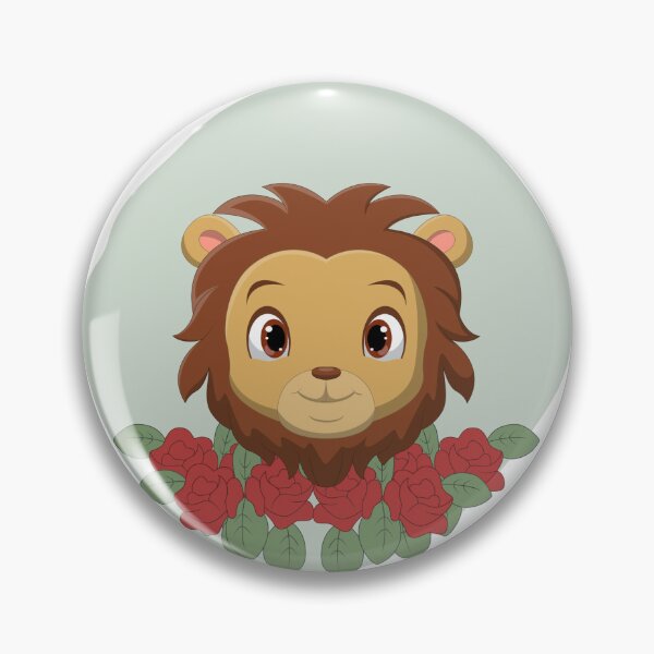 Item preview, Cute Lion head with flowers. designed and sold by Kanchan1987.