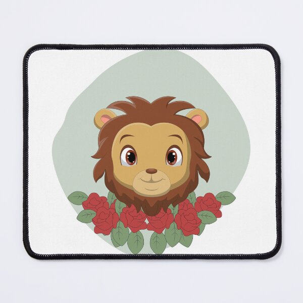 Item preview, Cute Lion head with flowers. designed and sold by Kanchan1987.