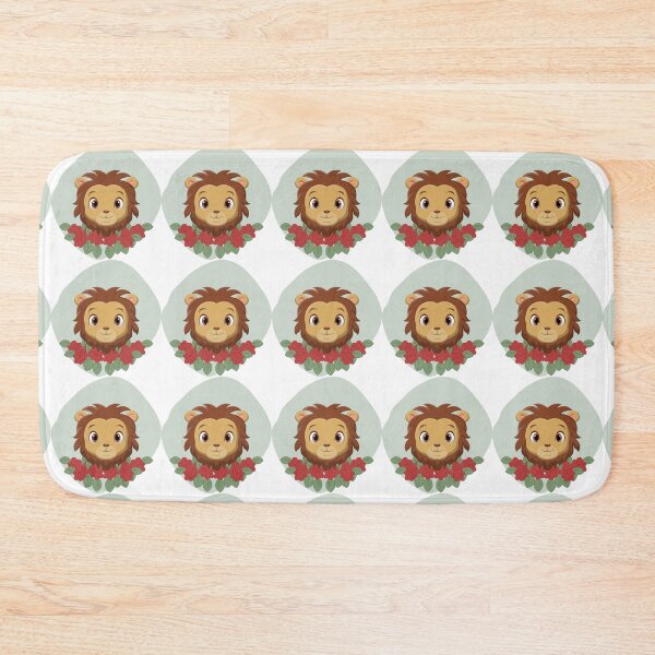 Item preview, Cute Lion head with flowers. designed and sold by Kanchan1987.