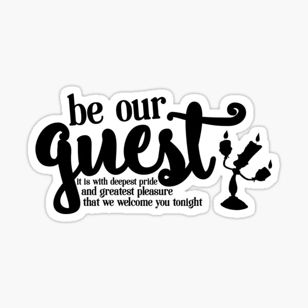 Be Our Guest Stickers Redbubble