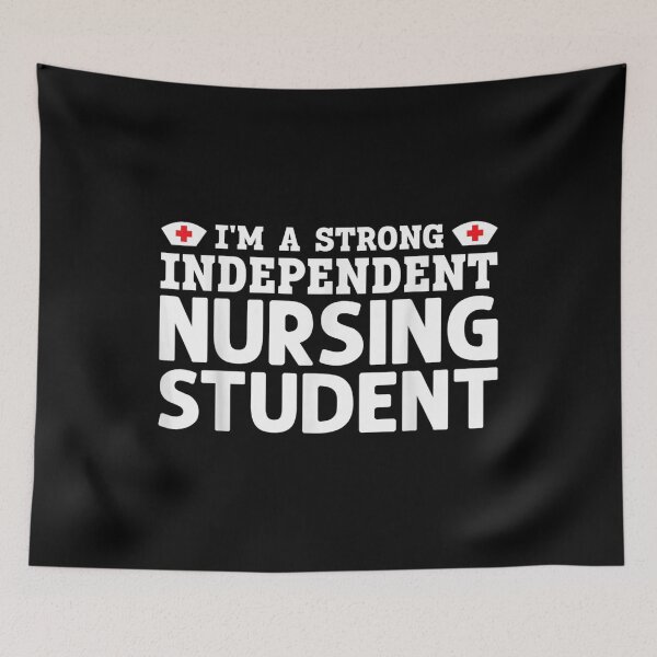 Item preview, I'm A Strong Independent Nursing Student Nursery  designed and sold by brita797.