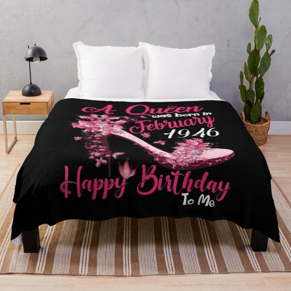 Item preview, A Queen Was Born In February 1946 76th Birthday Gifts Women  designed and sold by aprilsav.