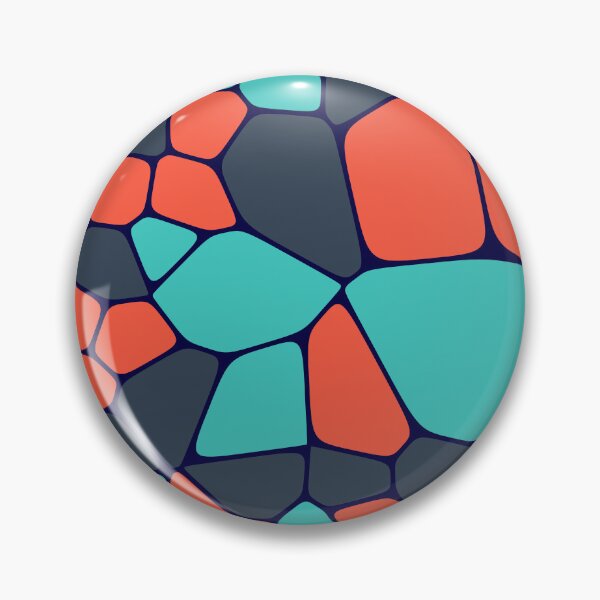 Item preview, Orange Teal Voronoi Partitions - Thiessen Polygon Maps designed and sold by TeeBeesDesign.