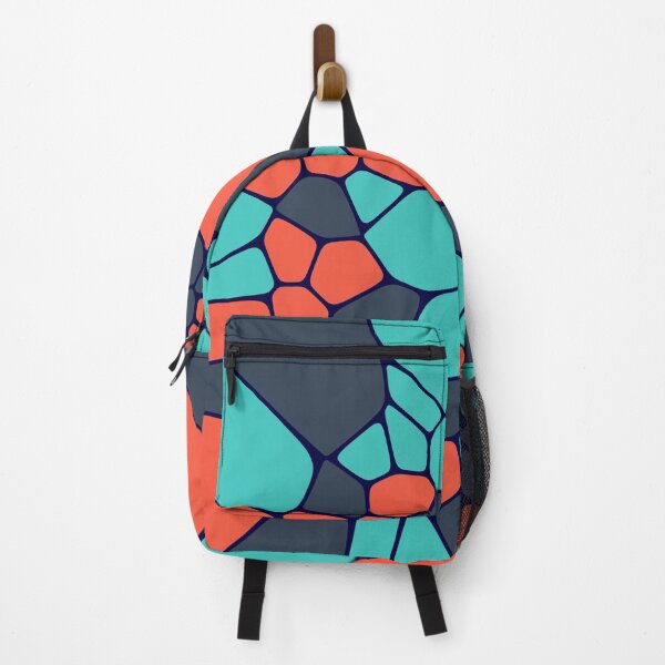 Item preview, Orange Teal Voronoi Partitions - Thiessen Polygon Maps designed and sold by TeeBeesDesign.