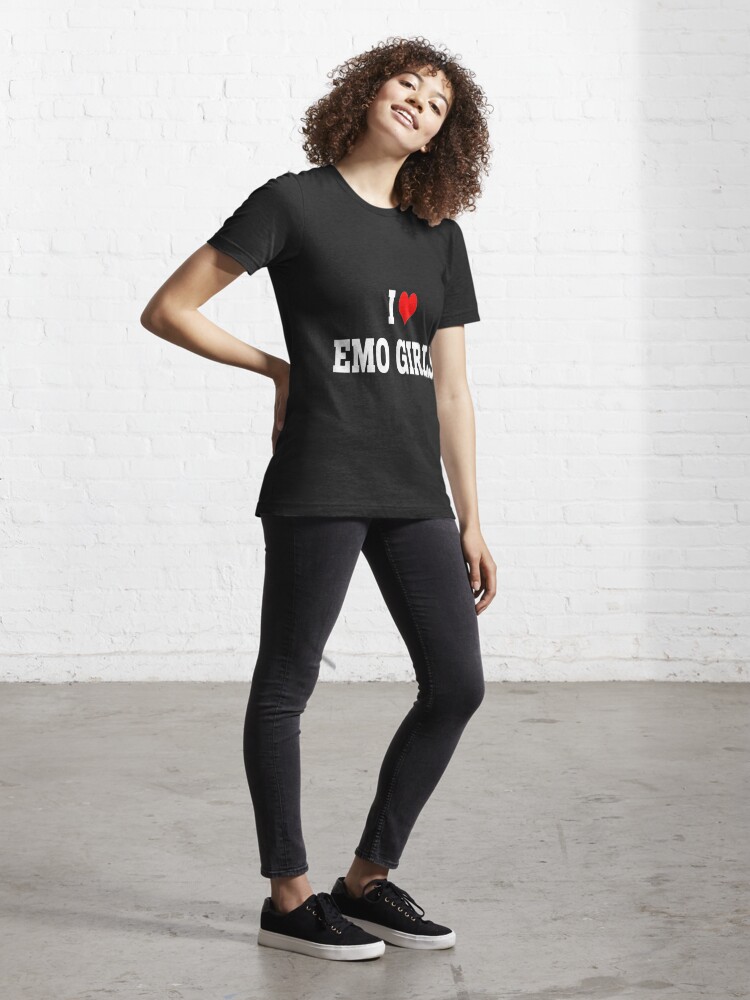 I LOVE HEART EMO GIRLS' Women's Sport T-Shirt