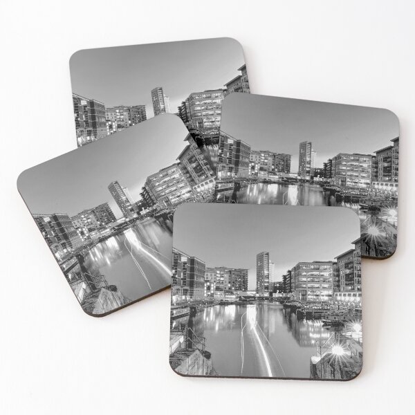 Item preview, Leeds Dock Light Trails Monochrome  designed and sold by Alisonchambers2.
