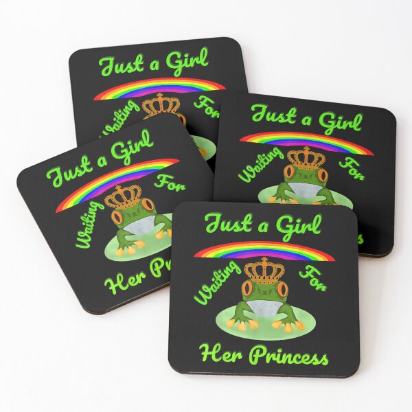Item preview, Just A Girl Waiting For Her Princess Frog Slogan Rainbow Top  designed and sold by brita797.