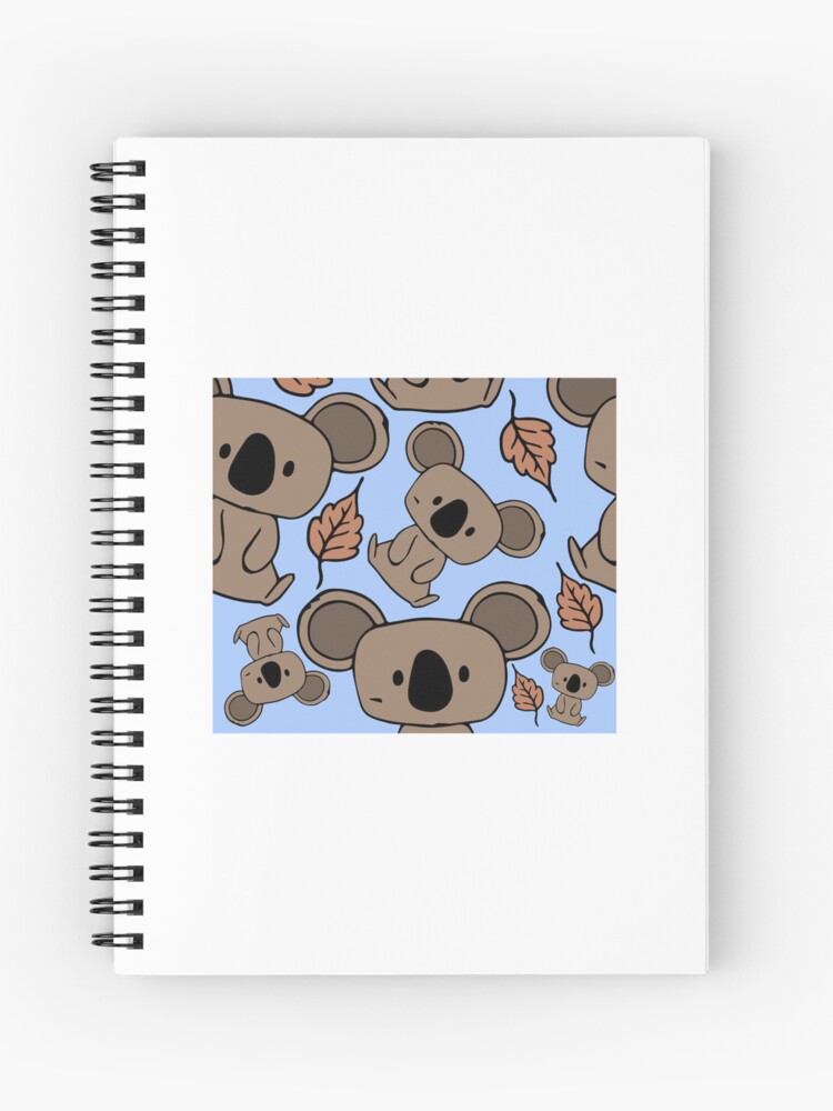Cuaderno de espiral «Pequeño oso Koala marrón para niños de dibujos animados»  de blackwhitechick | Redbubble