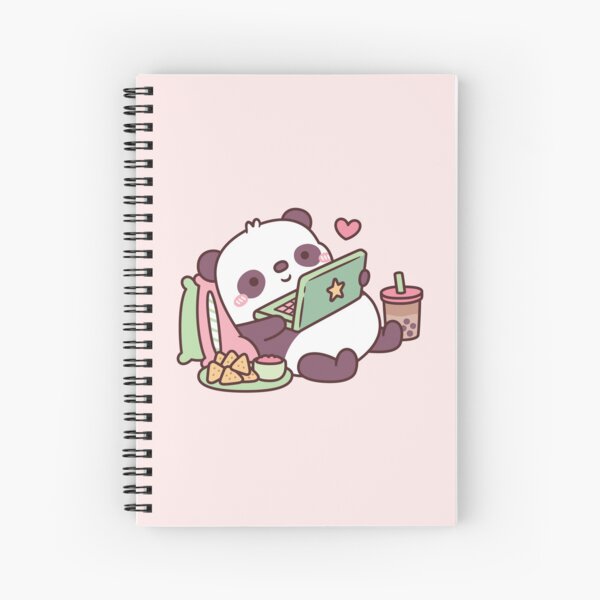 Item preview, Cute Panda Chillin with Anime Chips and Bubble Tea designed and sold by rustydoodle.