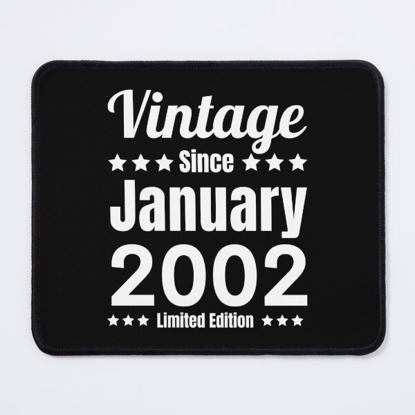 Item preview, Vintage Since January 2002 - Black White Retro Typography | Born In 2002 designed and sold by Delandor.