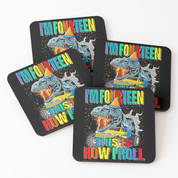 Item preview, I'm Four N This Is How I Roll Monster Truck Dinosaur  designed and sold by amyadt77.