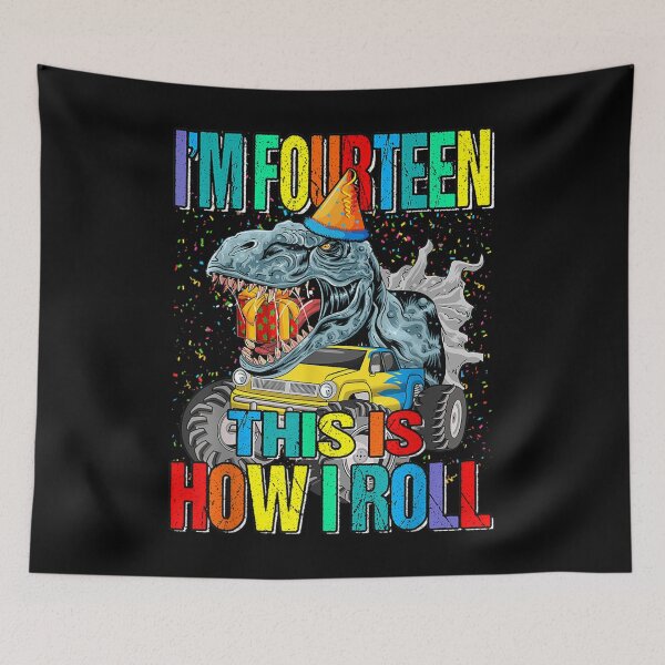 Item preview, I'm Four N This Is How I Roll Monster Truck Dinosaur  designed and sold by amyadt77.