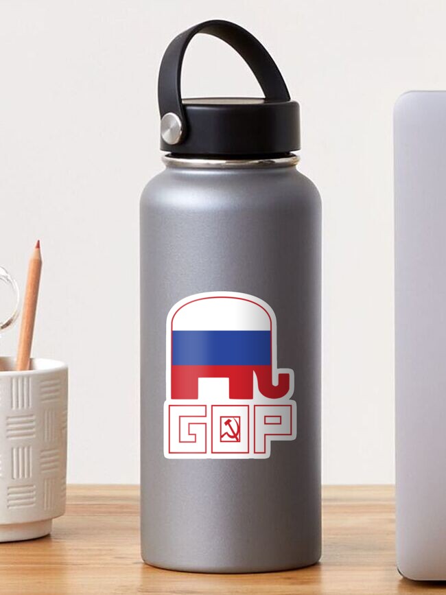 Thumbnail 1 of 3, Sticker, GOP Russia Flag designed and sold by EthosWear.