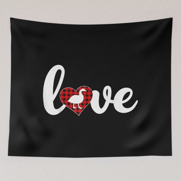 Item preview, Funny Goose Bird Lover Buffalo Plaid Love Goose Valentine  designed and sold by amyadt77.