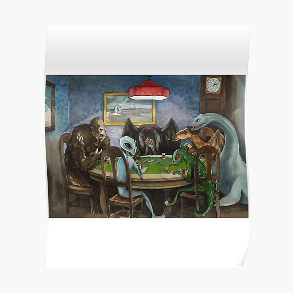Cryptids playing poker Classic . Poster