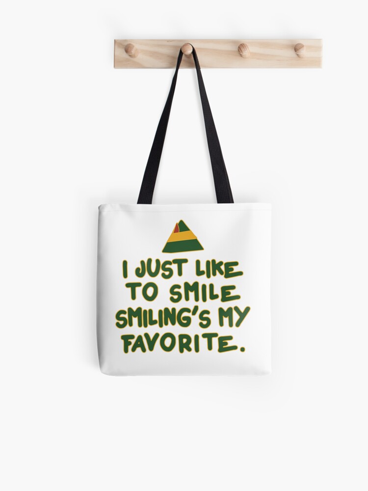 Tote Bag Je Veux Juste Sourire Sourire Est Mon Prefere Buddy La