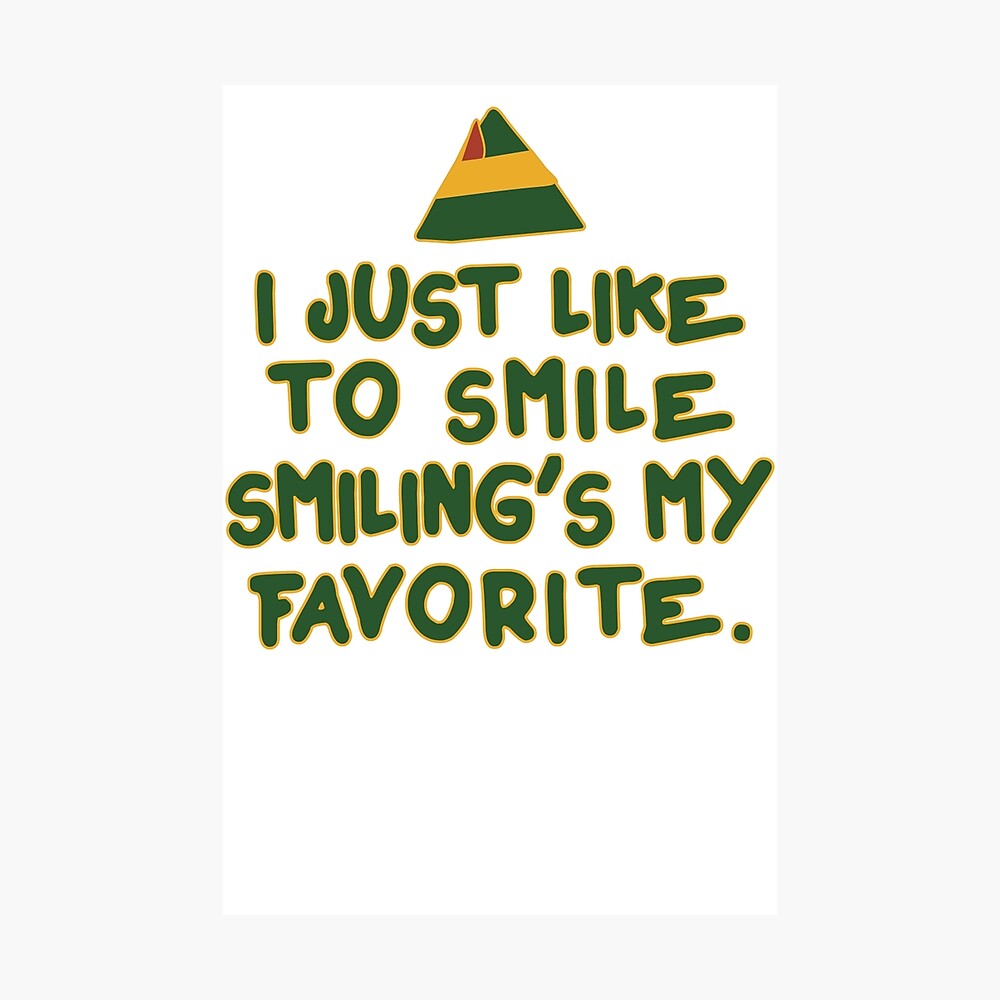 Details about   Elf Christmas I like to Smile Smiling's My Favorite Metal Sign New 