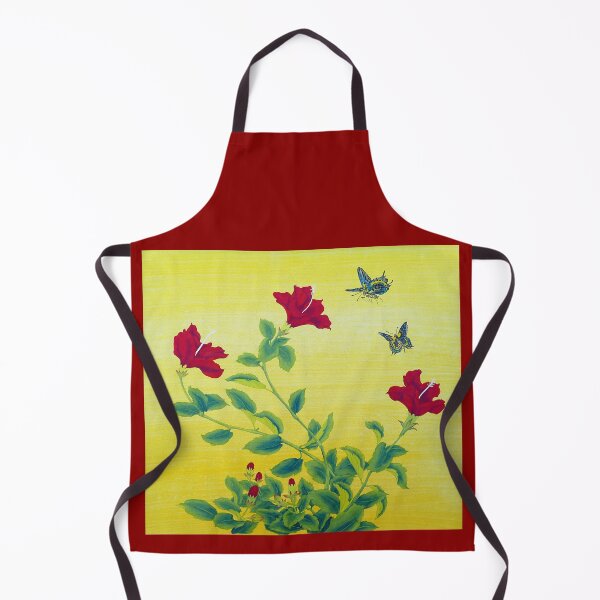 Item preview, Red Hibiscus with Butterfly - no Cally designed and sold by Birgit Moldenhauer.