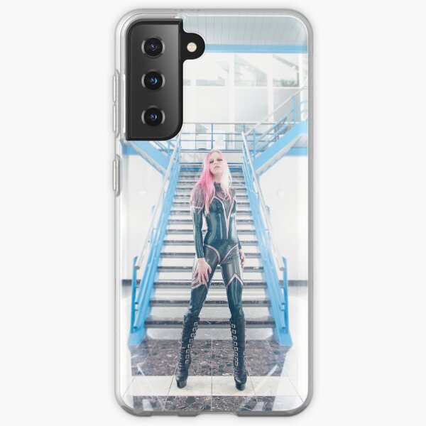 Hot latex catsuit hallway 01 Samsung Galaxy Soft Case