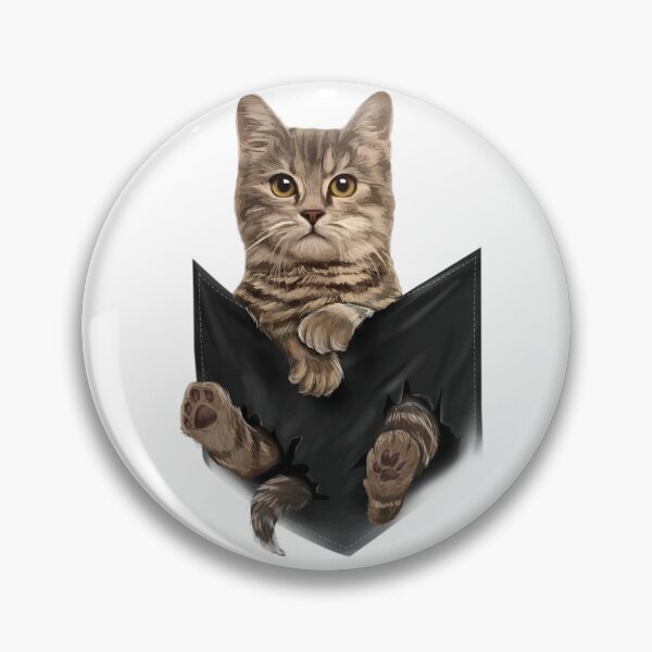 Item preview, Brown Cat Sits in Pocket  designed and sold by josephpeti.