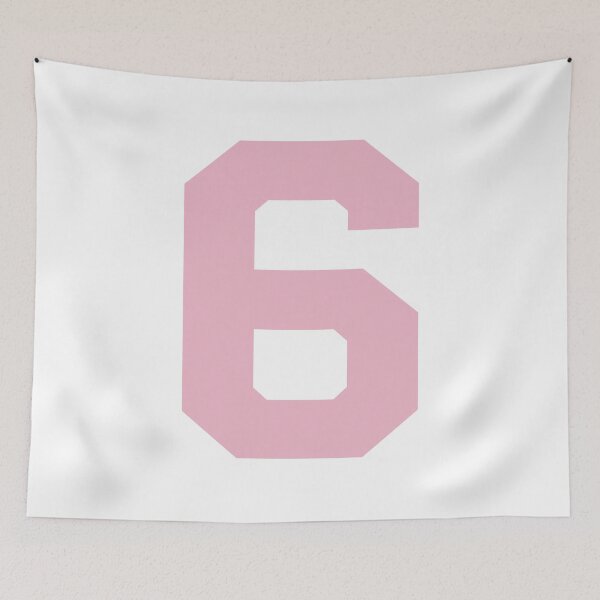 Item preview, Number 6, Pink six, Sports number 6 designed and sold by TheCultStuff.